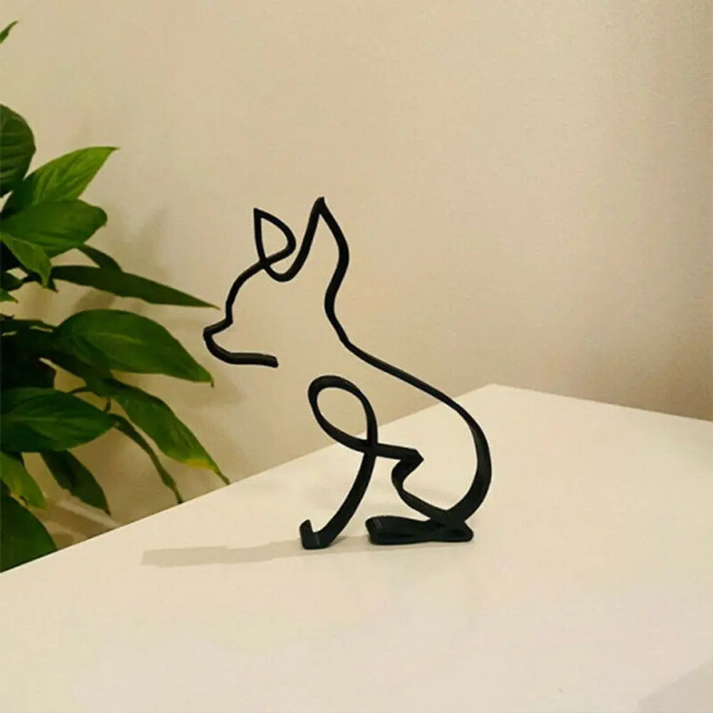 Wrought Iron Dog Statue