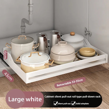Kitchen Shelves With Slide Rails