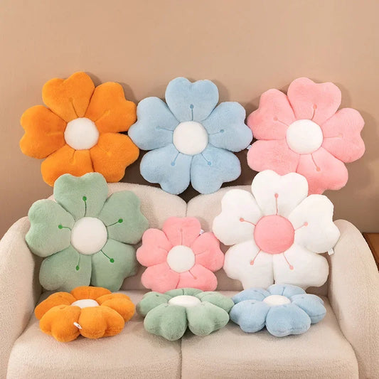 Plush Pillow Comfortable Daisy Flower Shaped