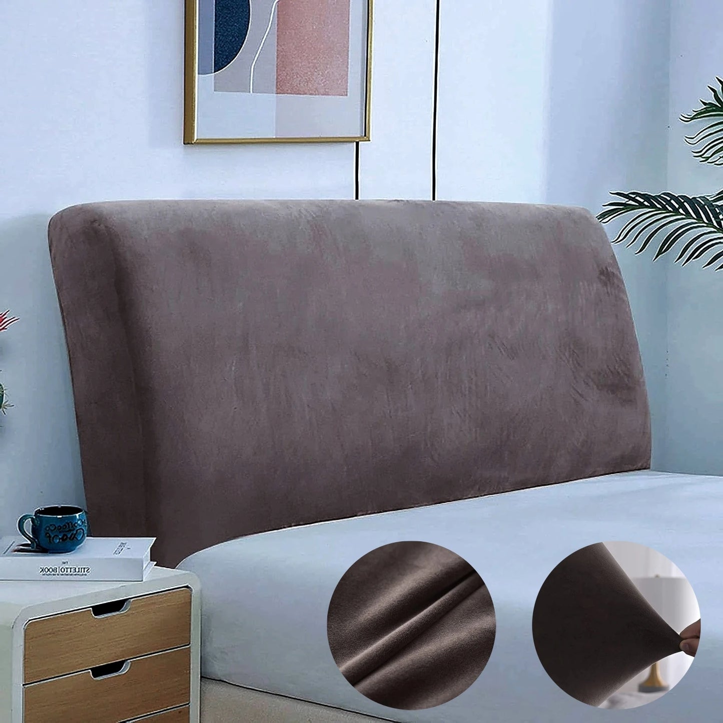 Velvet Bed Headboard Cover