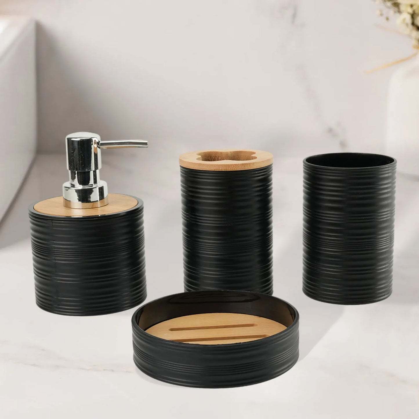 4 Pieces Bathroom Accessories-Soap Dispenser