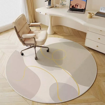 Ins Play Area Round Rugs Non-Slip Circle Classroom Rug Game Floor Mat for Bedroom Living Room Office Entryway Home Decor