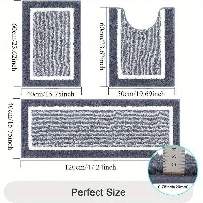 Washable Microfiber Bathroom Rugs
