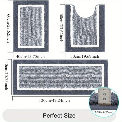 Washable Microfiber Bathroom Rugs