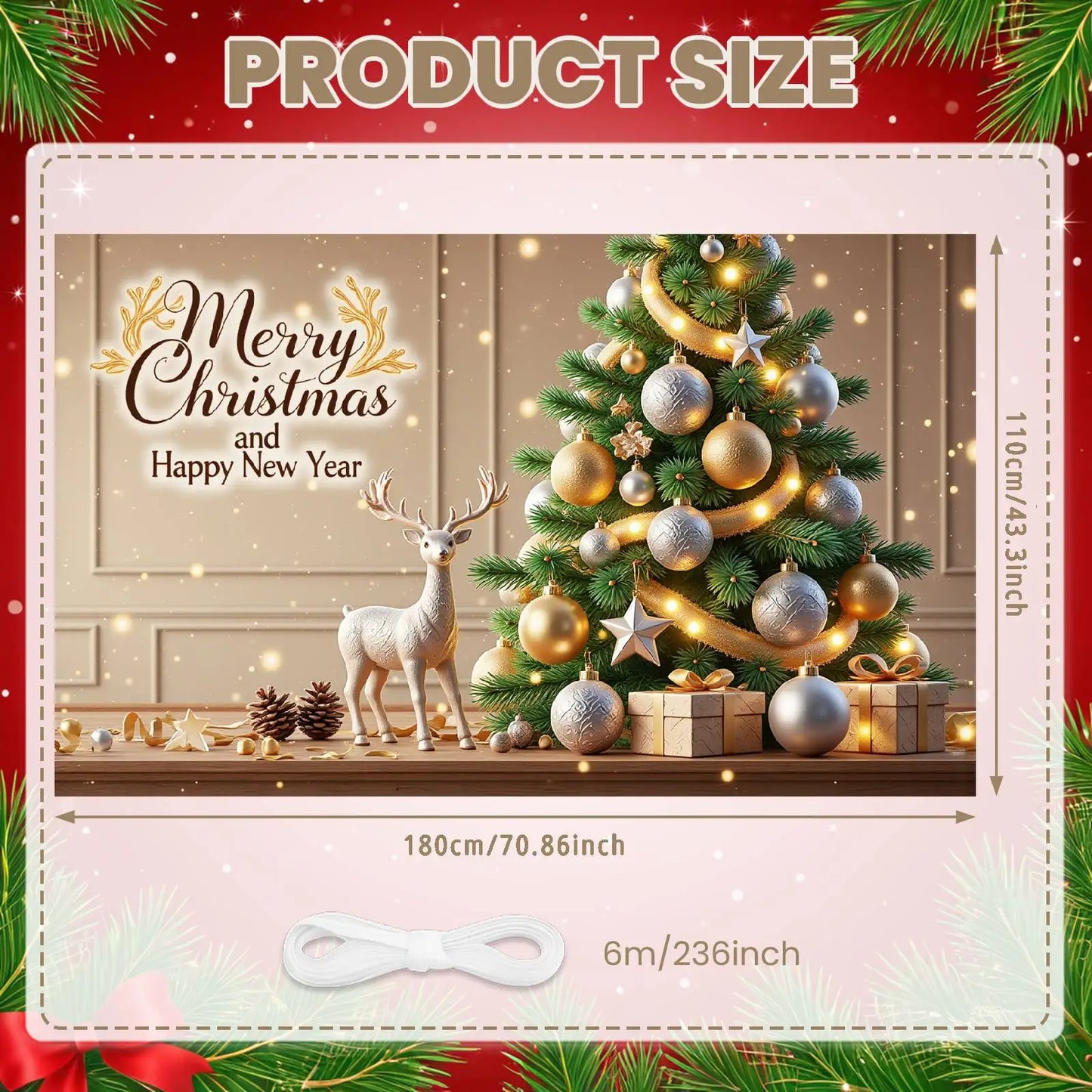 Christmas Decor Door Cover