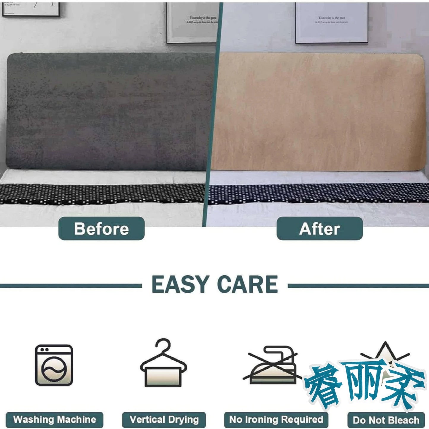 Velvet Bed Headboard Cover