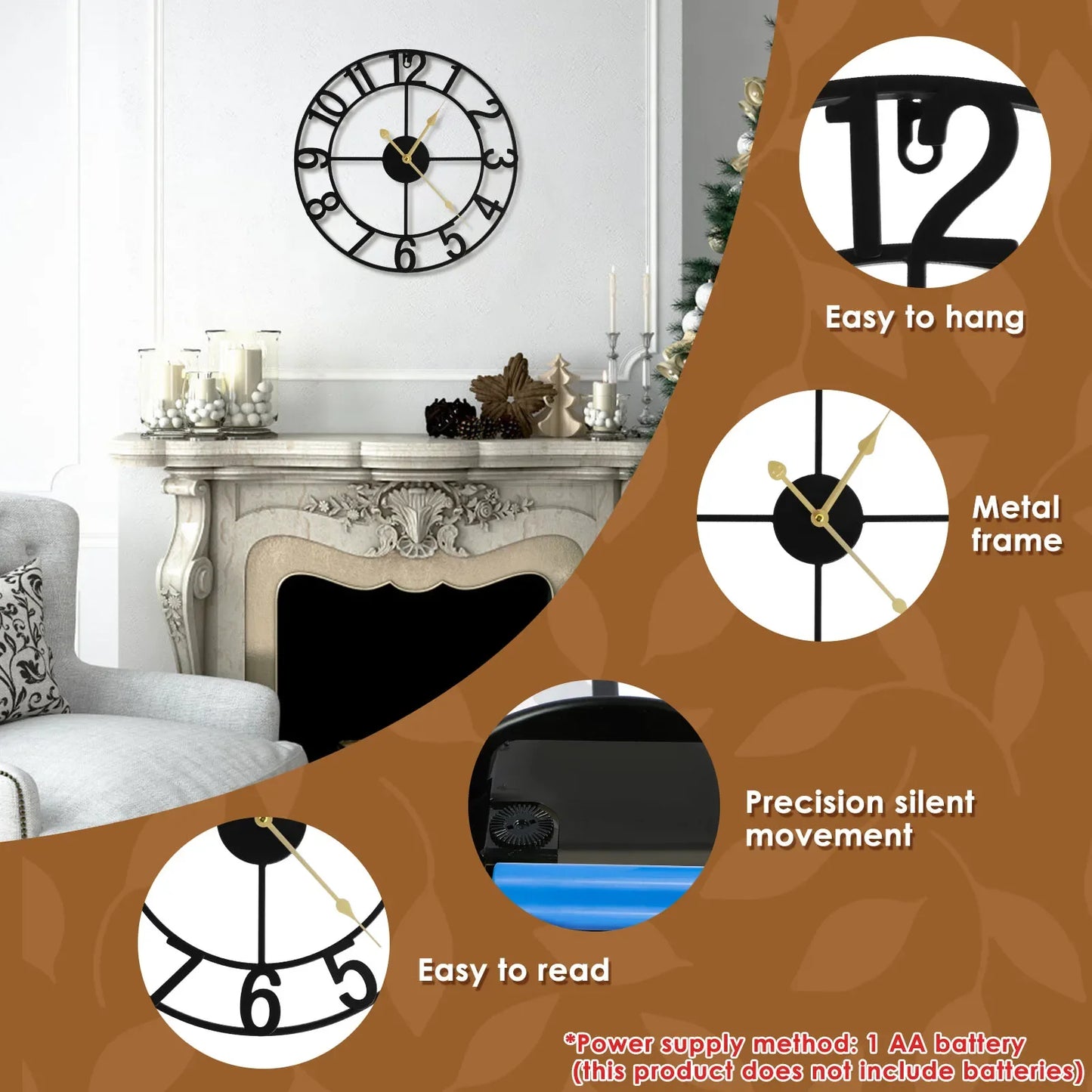Iron Work Wall Clock