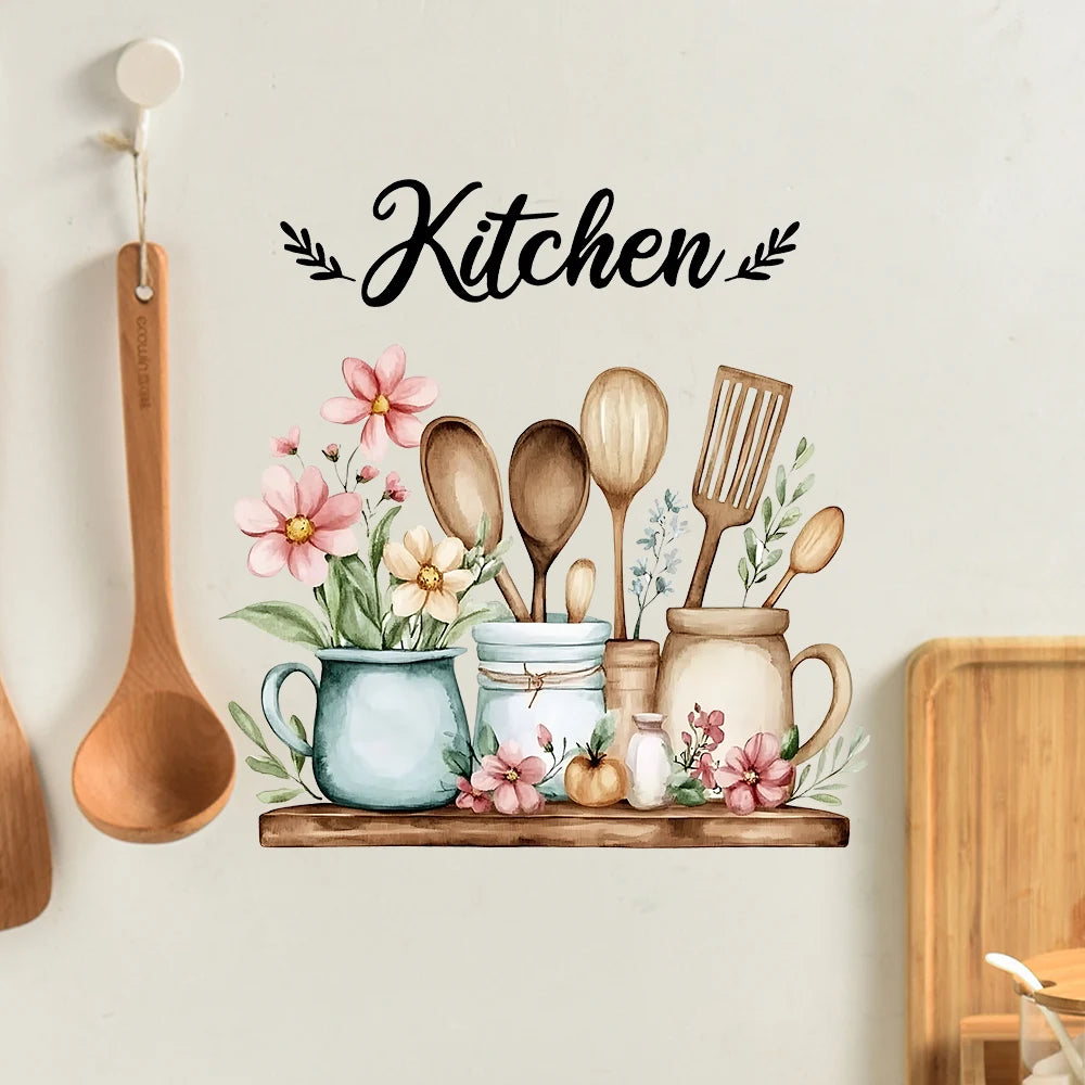 1 Piece Self Adhesive  Kitchen Utensils Pattern