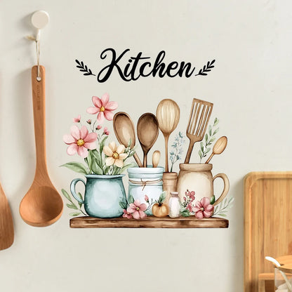 1 Piece Self Adhesive  Kitchen Utensils Pattern