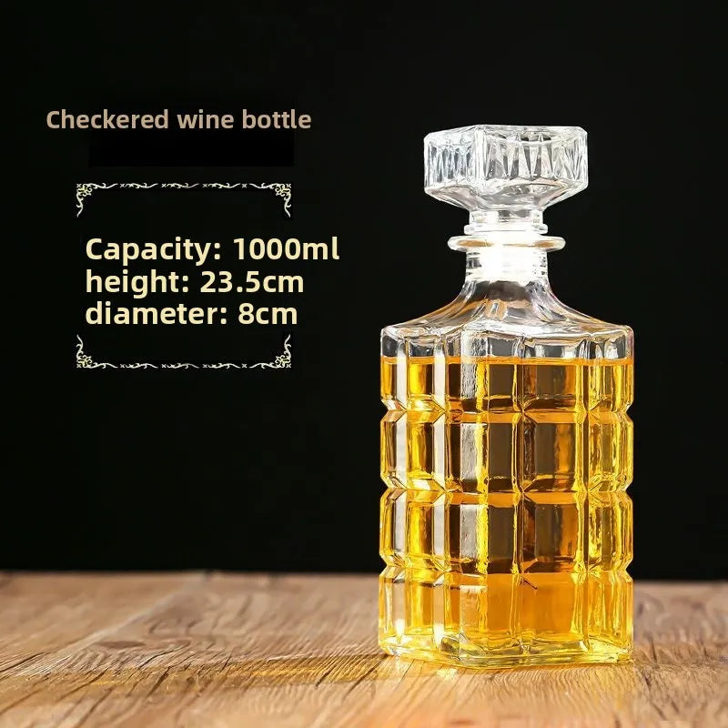 High-End Lead-Free Transparent Glass Decanter