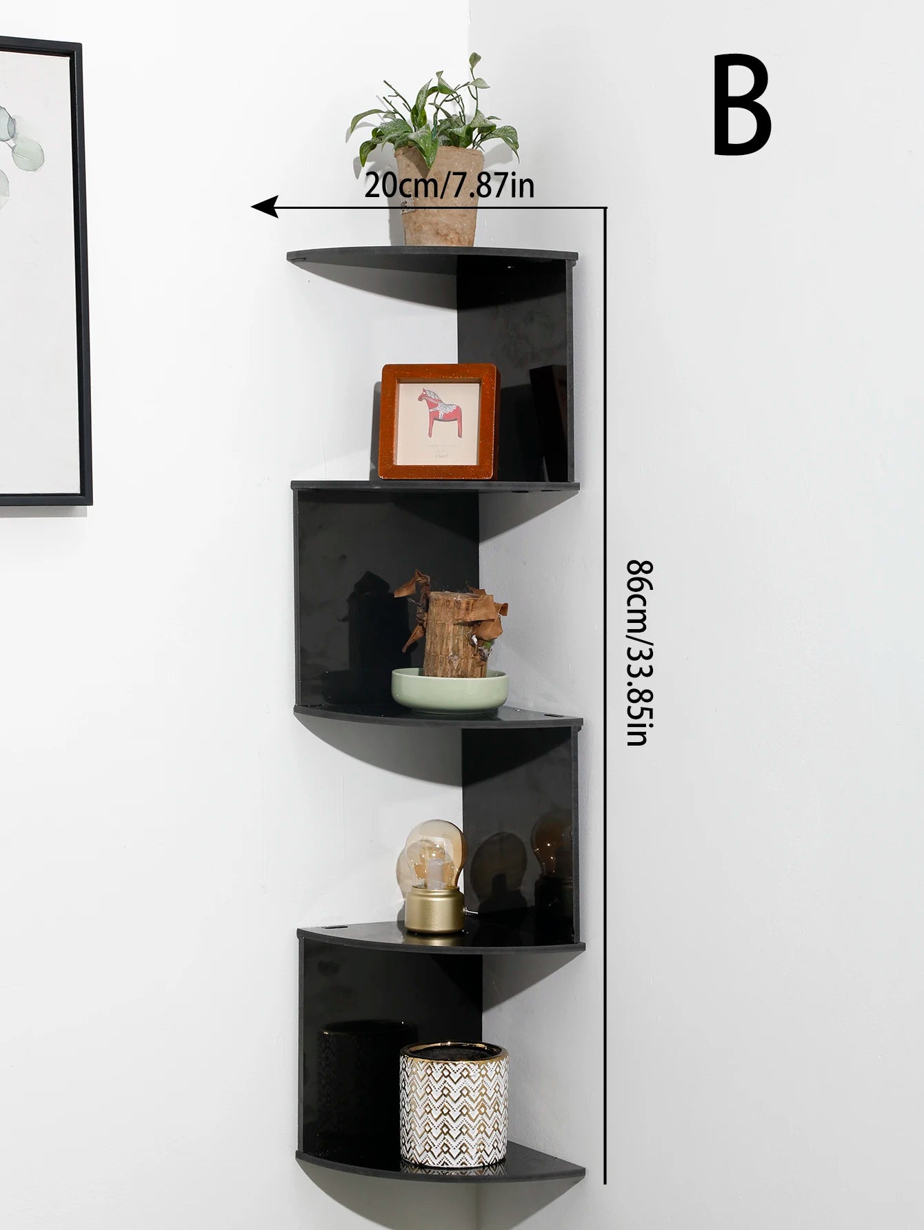 5-Tier Shelf Corner Floating Shelves