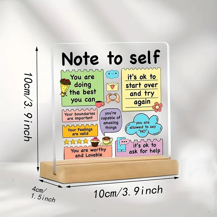 Inspirational Acrylic Positive Affirmation Self-love Reminder