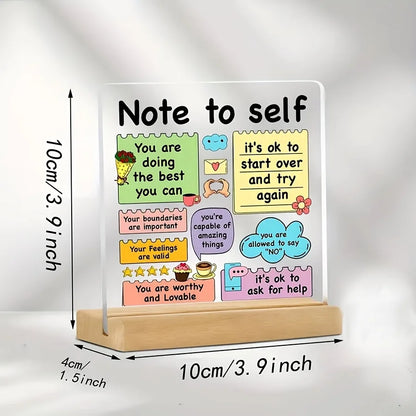 Inspirational Acrylic Positive Affirmation Self-love Reminder