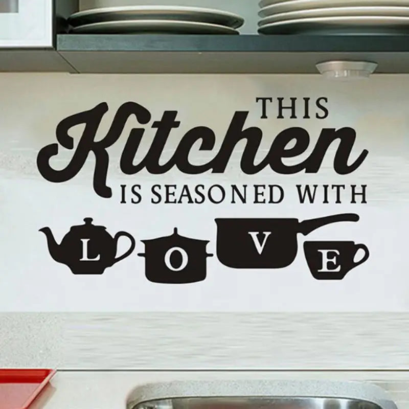 Kitchen Wall Stickers "THIS KITCHEN IS SEASONED WITH LOVE "
