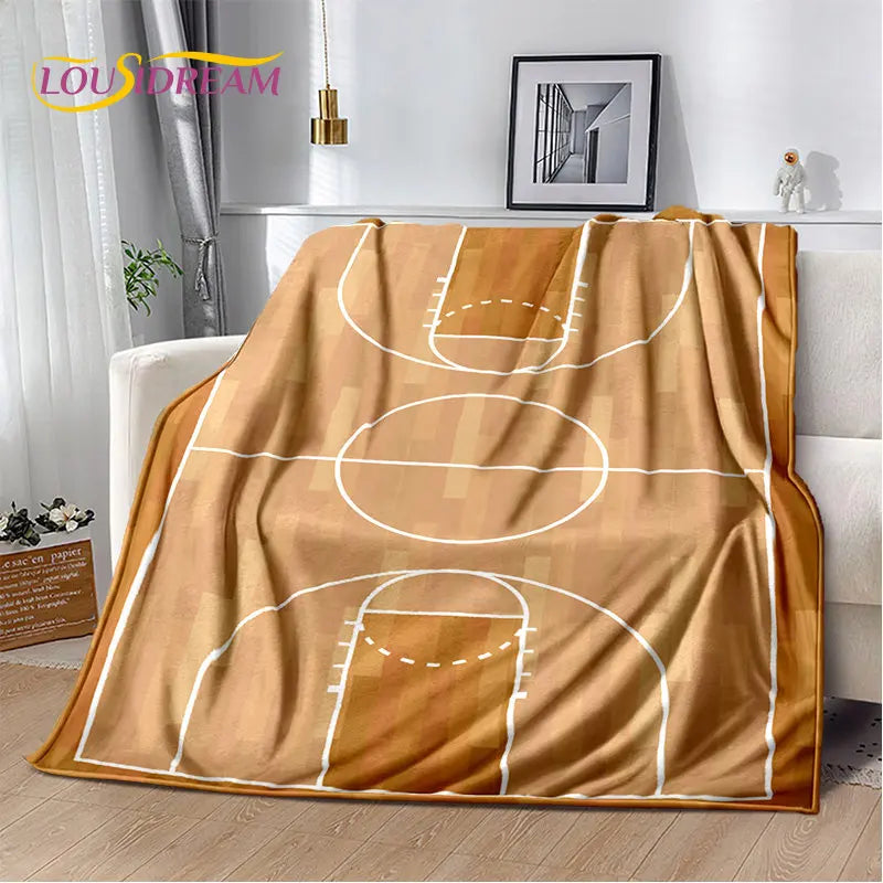 Basketball Art Cartoon Soft Plush Blanket
