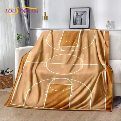Basketball Art Cartoon Soft Plush Blanket