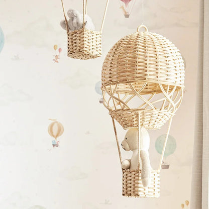 Rattan Hot Air Balloon Children's Room Home Decor in Tiny Dream Collection