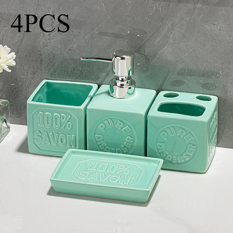 Ceramic Bathroom Organizer Set