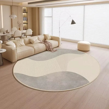 Ins Play Area Round Rugs Non-Slip Circle Classroom Rug Game Floor Mat for Bedroom Living Room Office Entryway Home Decor