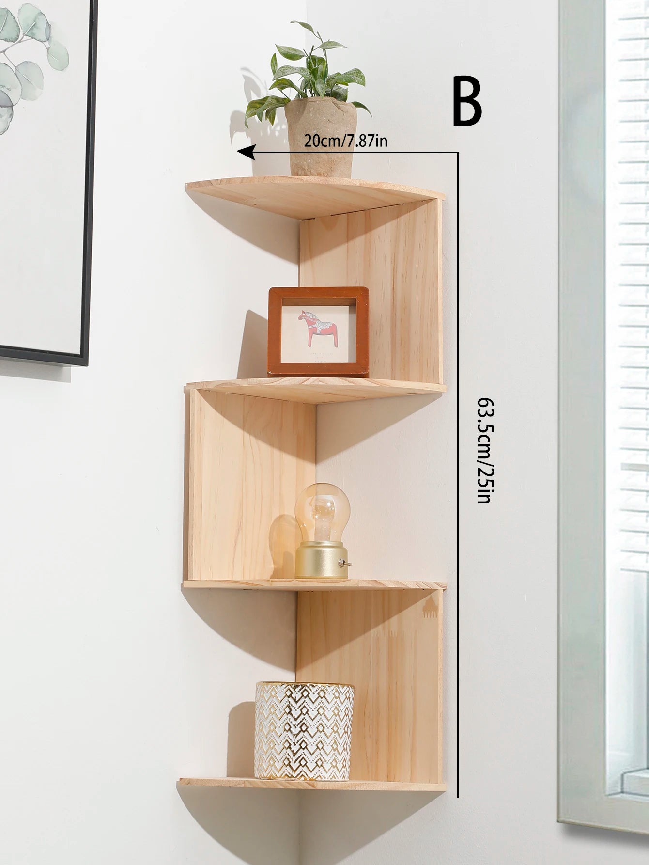 5-Tier Shelf Corner Floating Shelves