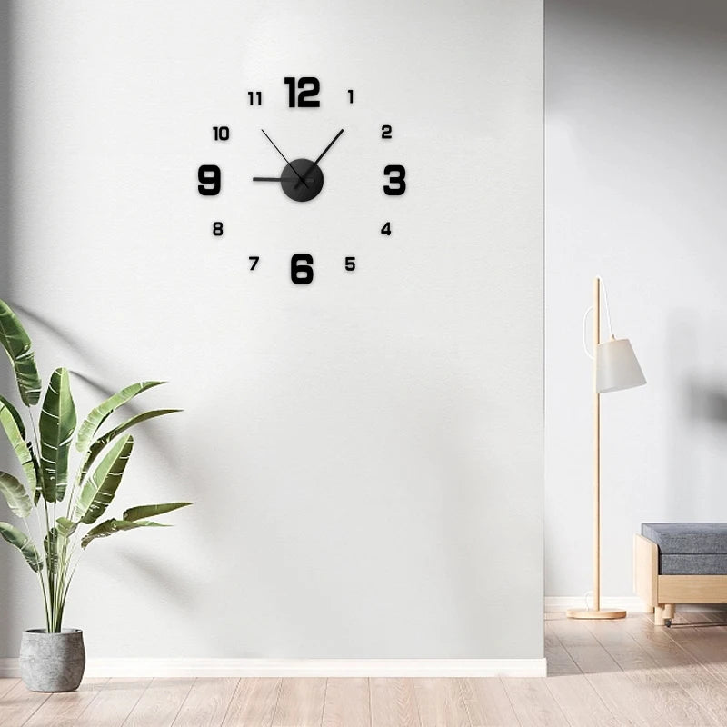 Frameless  Wall Decal Clock