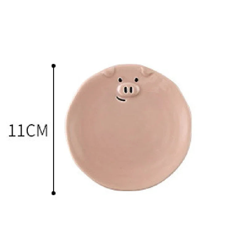 Creative Cute Pink Pig Dishes