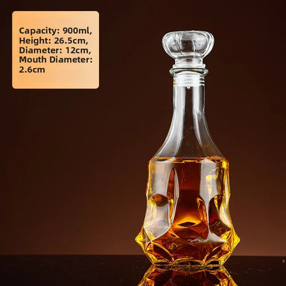 High-End Lead-Free Transparent Glass Decanter