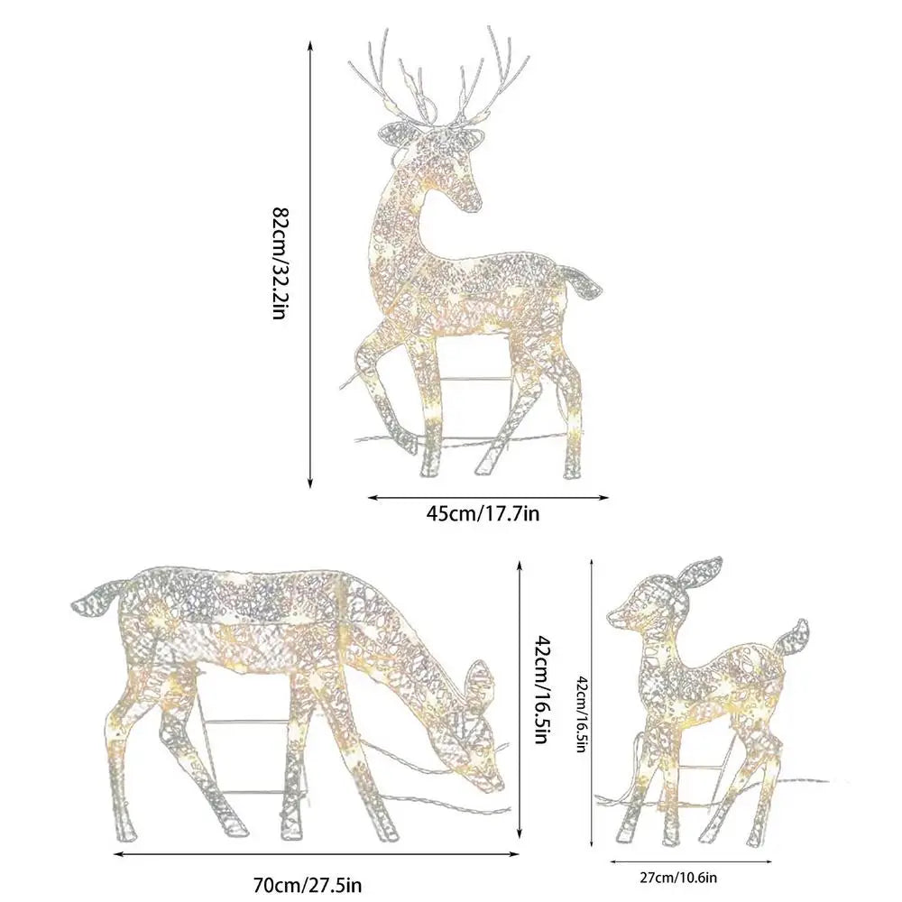 Lighted Deer Christmas Decorations