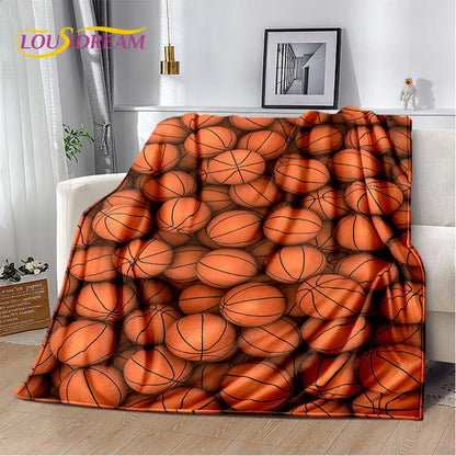 Basketball Art Cartoon Soft Plush Blanket