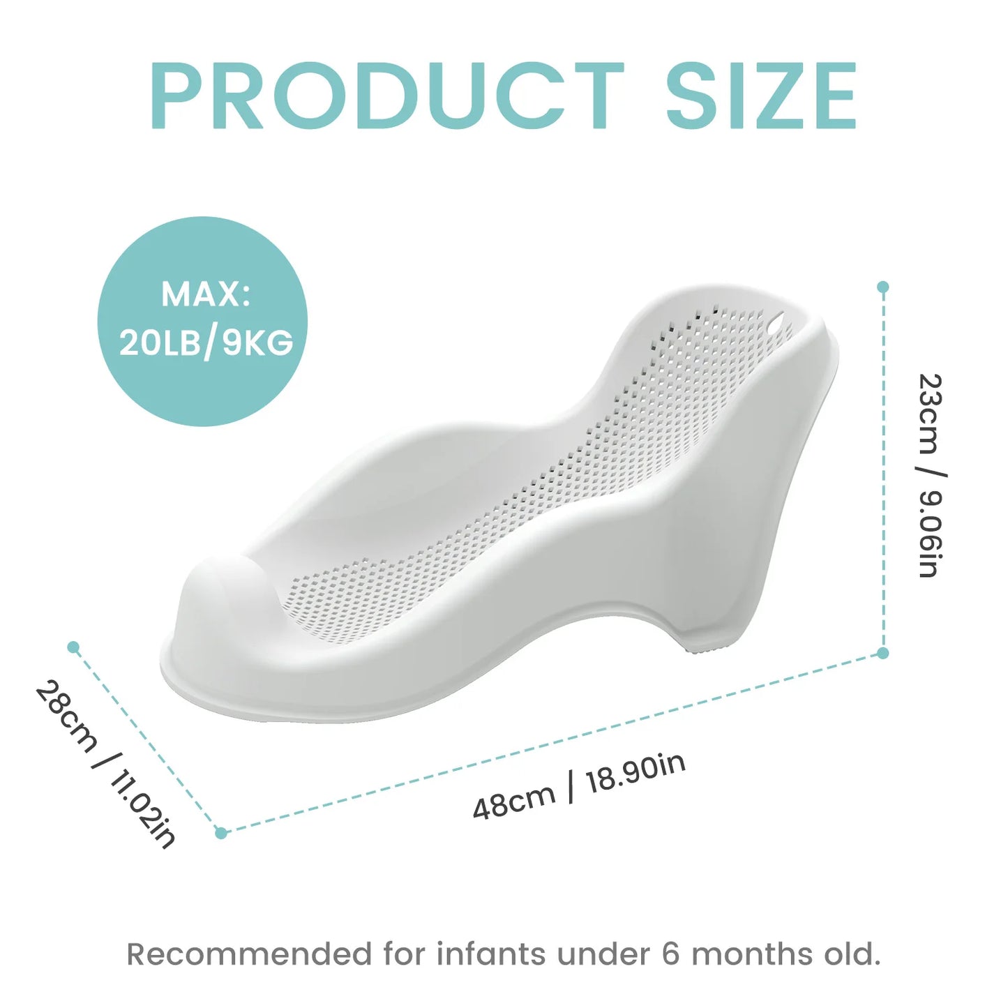 Soft Baby Bath Support for Newborns in Tiny Dream Collection