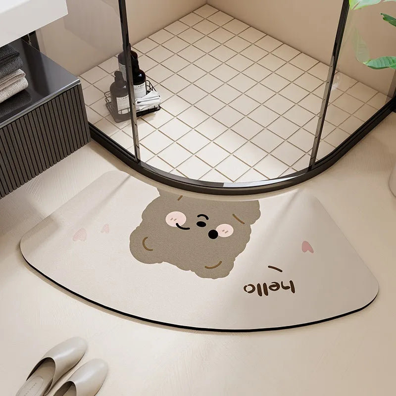 Arched Bathroom Floor Mat