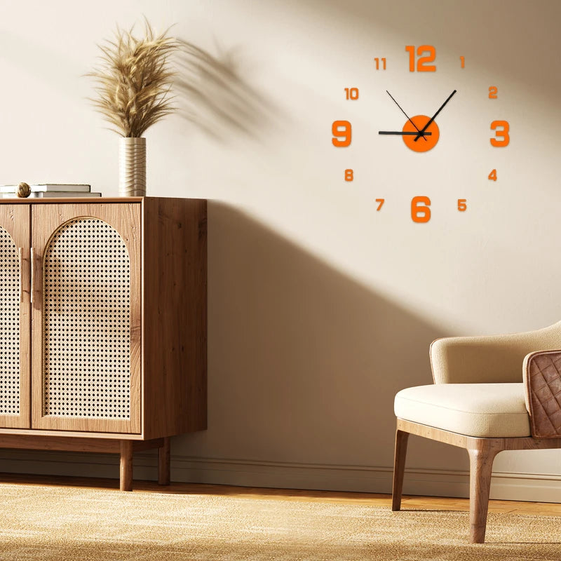 Frameless  Wall Decal Clock