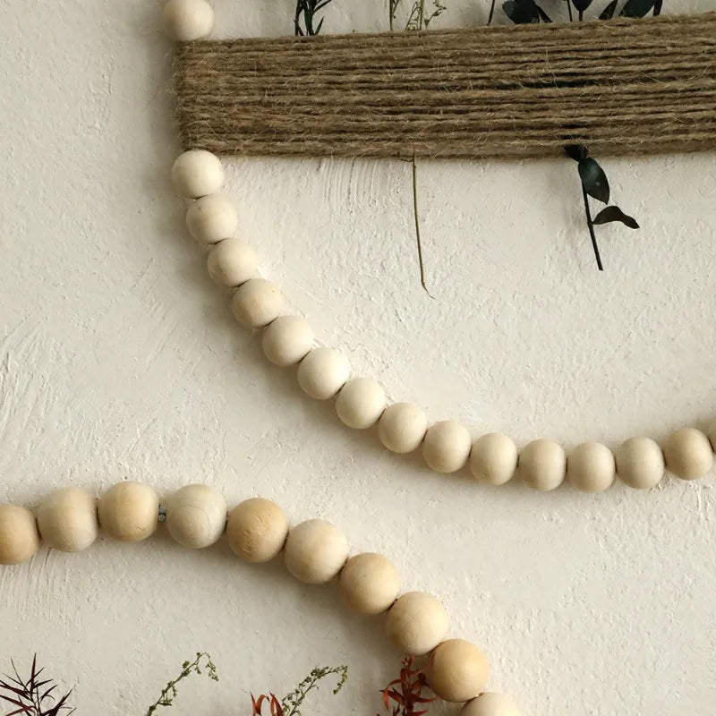 Wood Bead Wreath Wall Decor