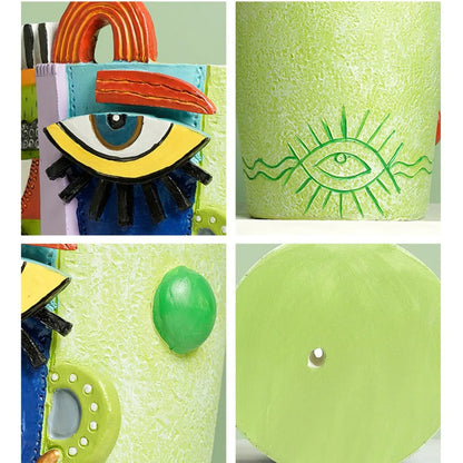 Abstract Face Flower Pot