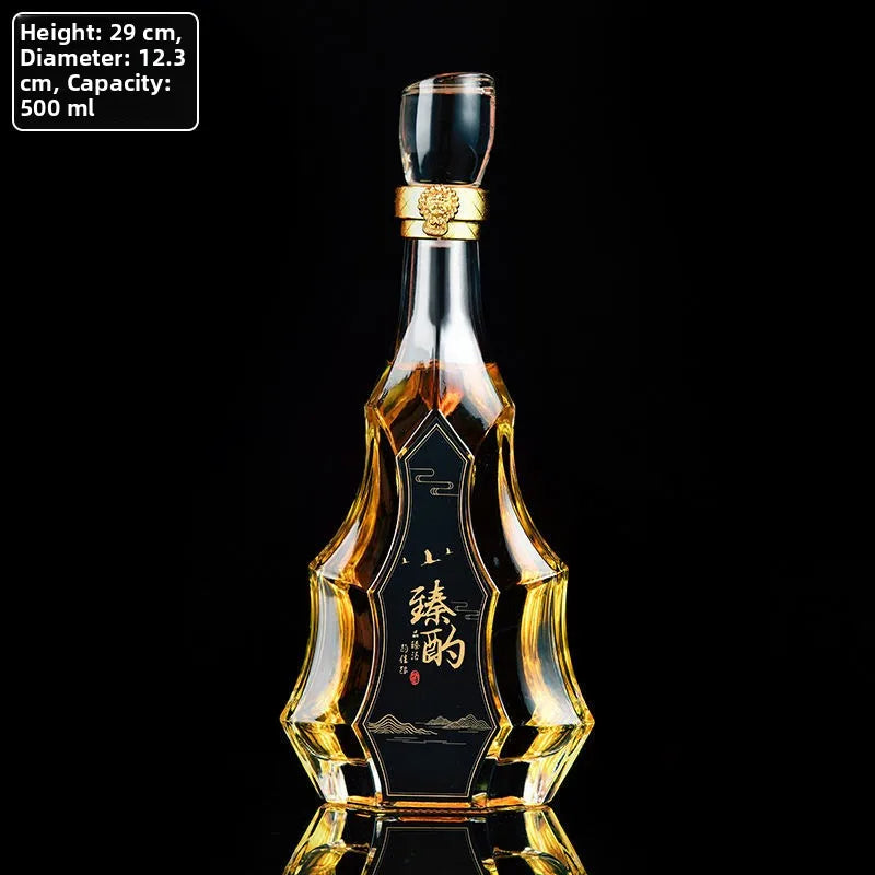 High-End Lead-Free Transparent Glass Decanter