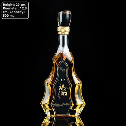 High-End Lead-Free Transparent Glass Decanter