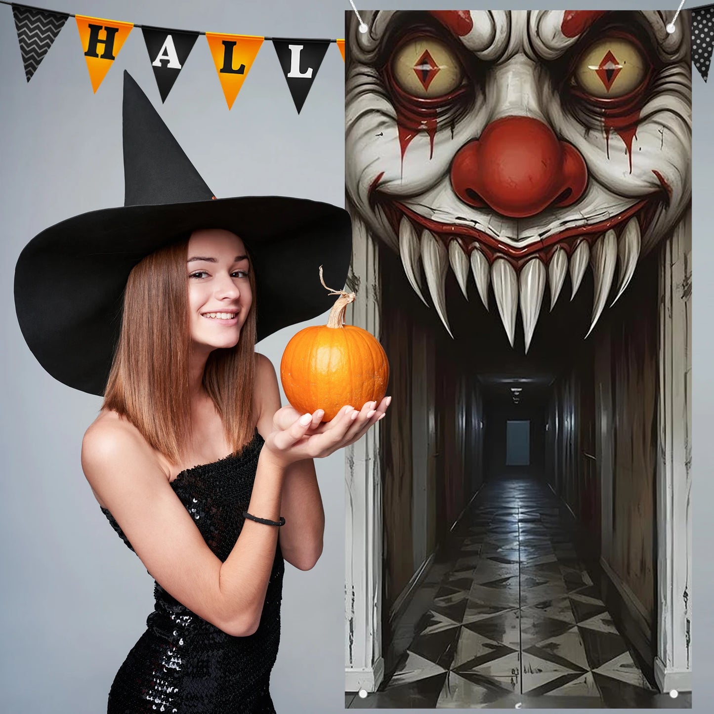 Halloween Decorations Door Cover