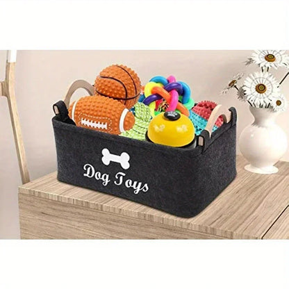 Felt Pet Toy Box for Pawsome Comforts