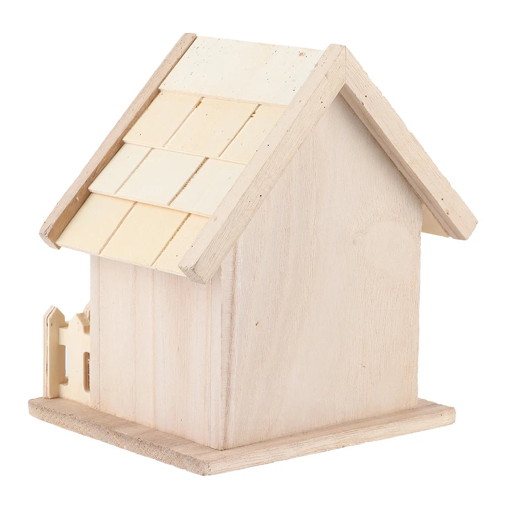 Wooden Bird House for Outdoor Use