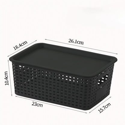 Modern Plastic Storage Baskets with Lid