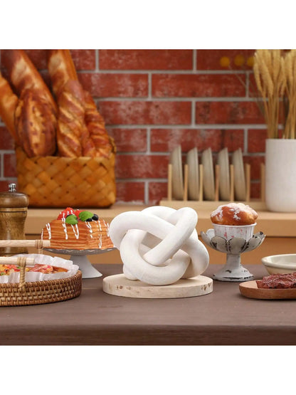Hand-Carved Wooden Knot Decor