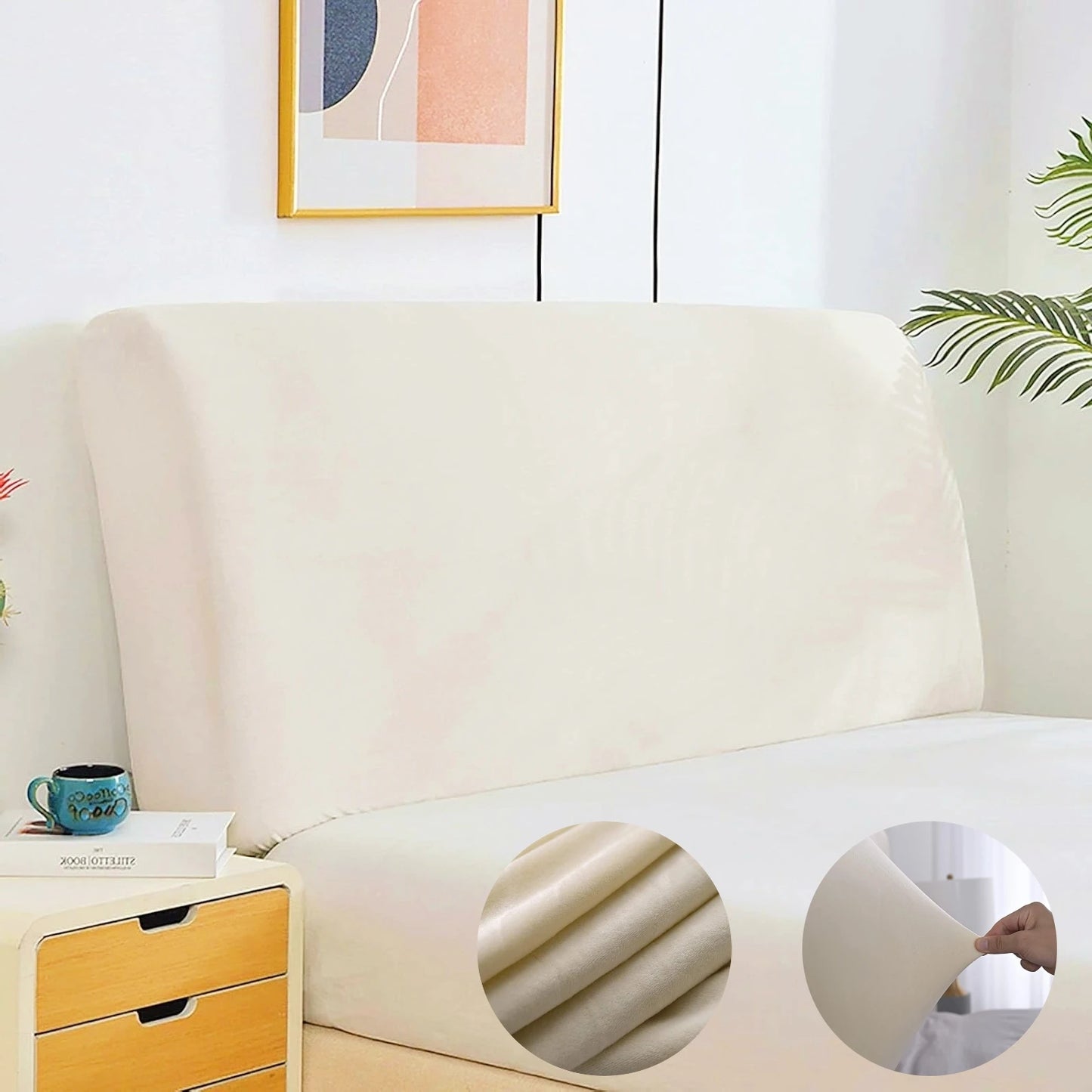 Velvet Bed Headboard Cover