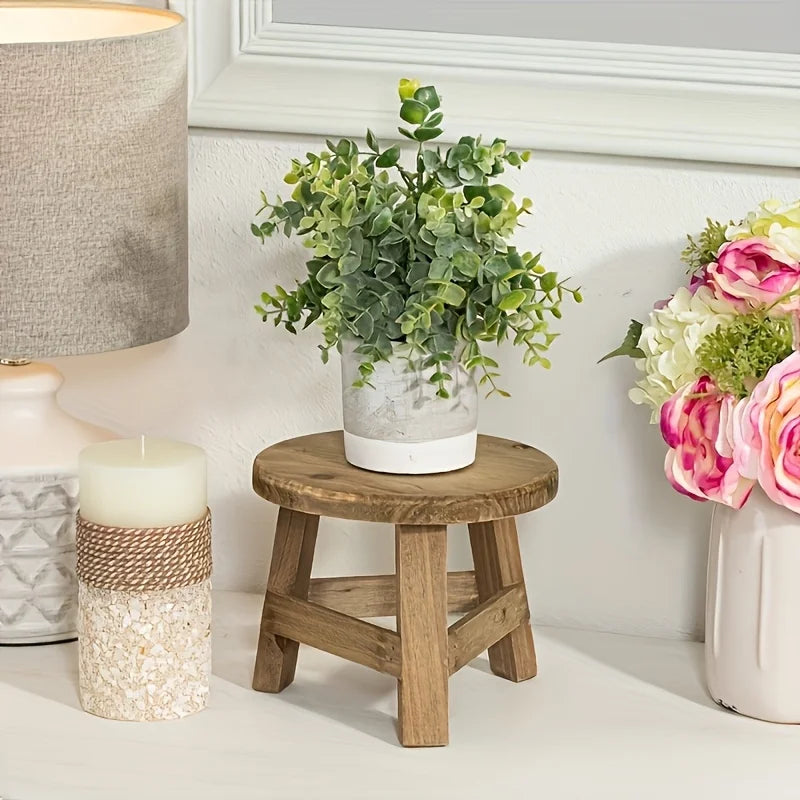 Wooden Mini Stool Display Stand