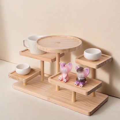Small Wooden Standing Shelf Great for Jewerly or Small Collections