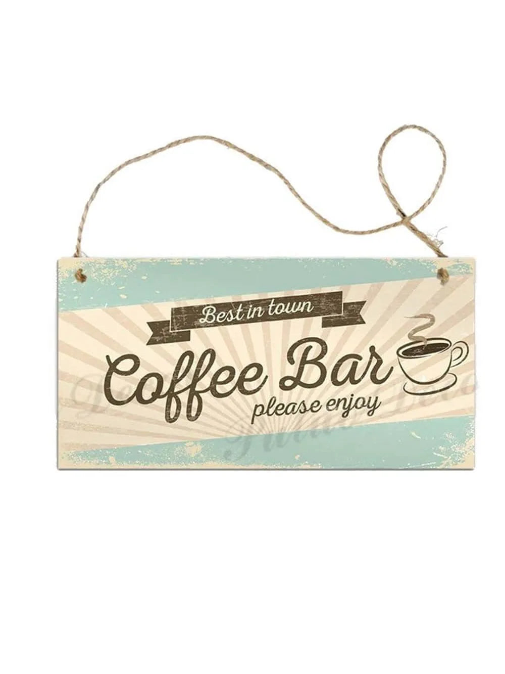 Rustic Wooden Kitchen Wall Decor Sign - "This Kitchen Offers Food Love Joy"