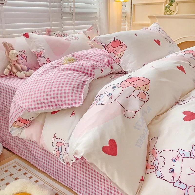 Cartoon Style Bed Sheet Set For Kids