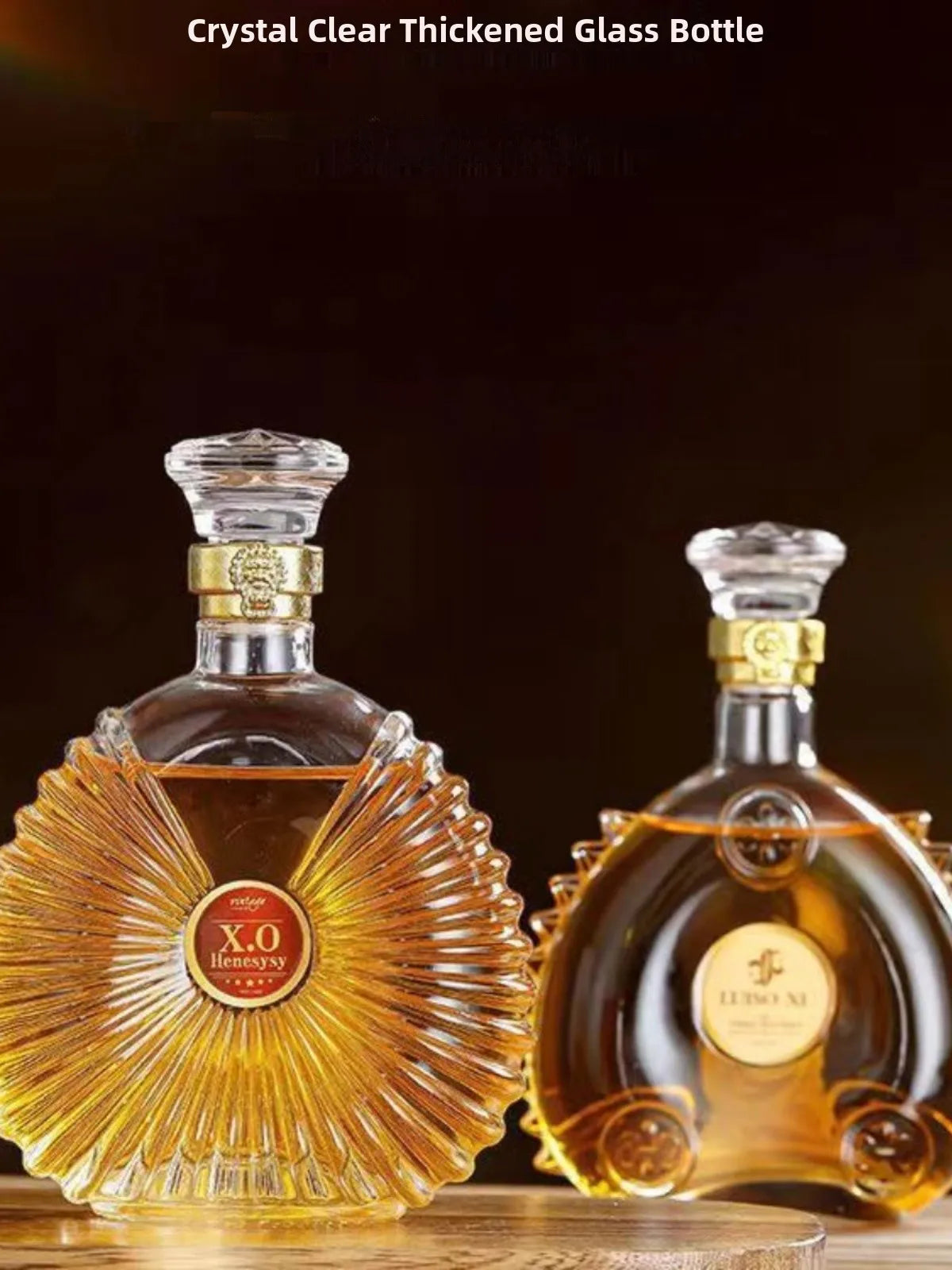 High-End Lead-Free Transparent Glass Decanter