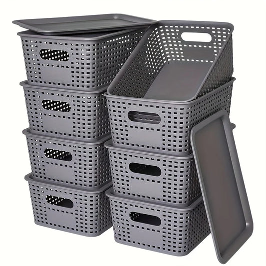 Modern Plastic Storage Baskets with Lid