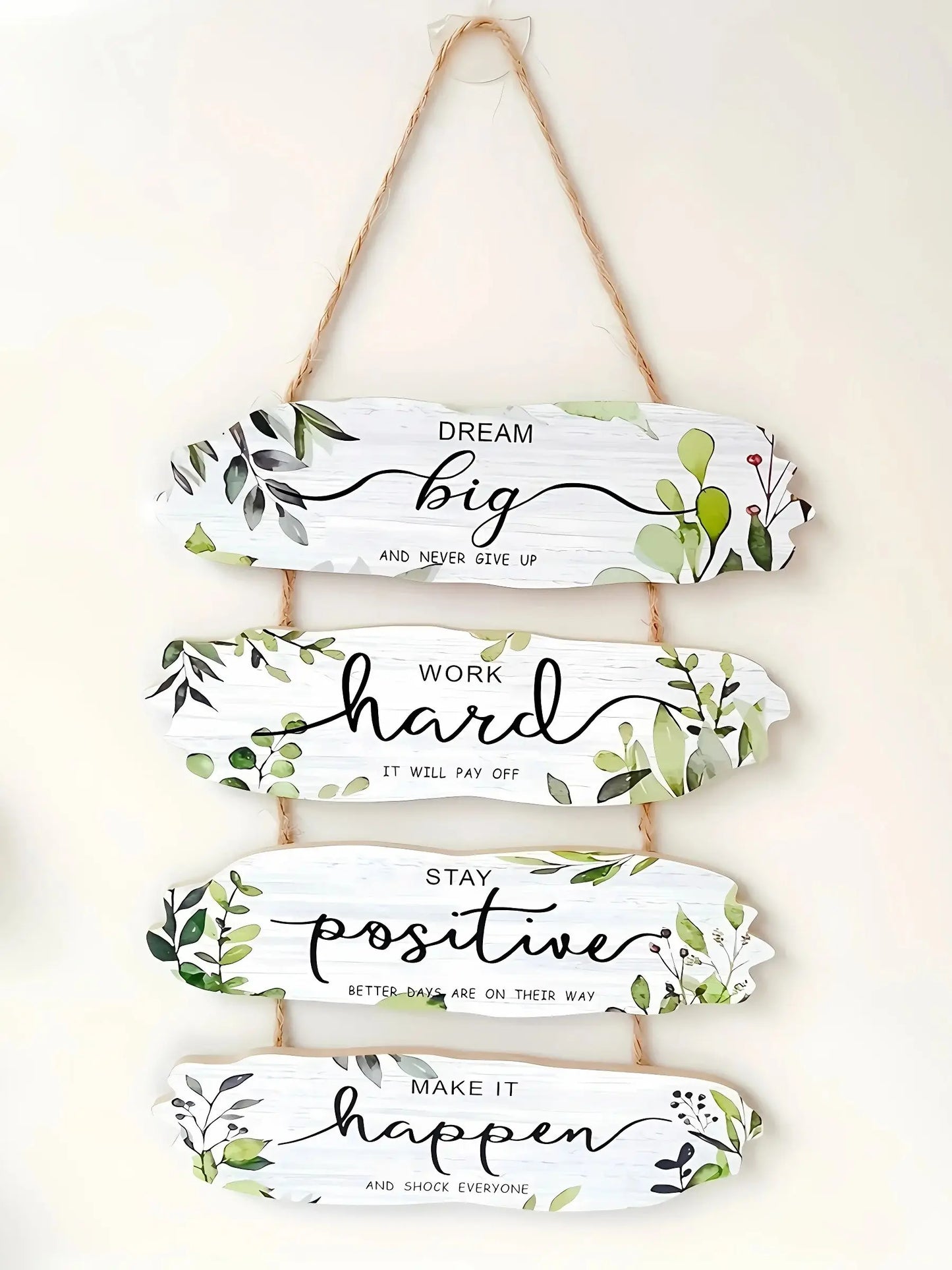1pc Rustic Wooden Inspirational Hanging