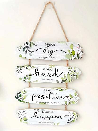 1pc Rustic Wooden Inspirational Hanging